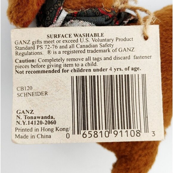 Vintage Cottage Collectibles Ganz Plush Schneider Dachshund 1995 By Lorraine - Picture 6 of 6